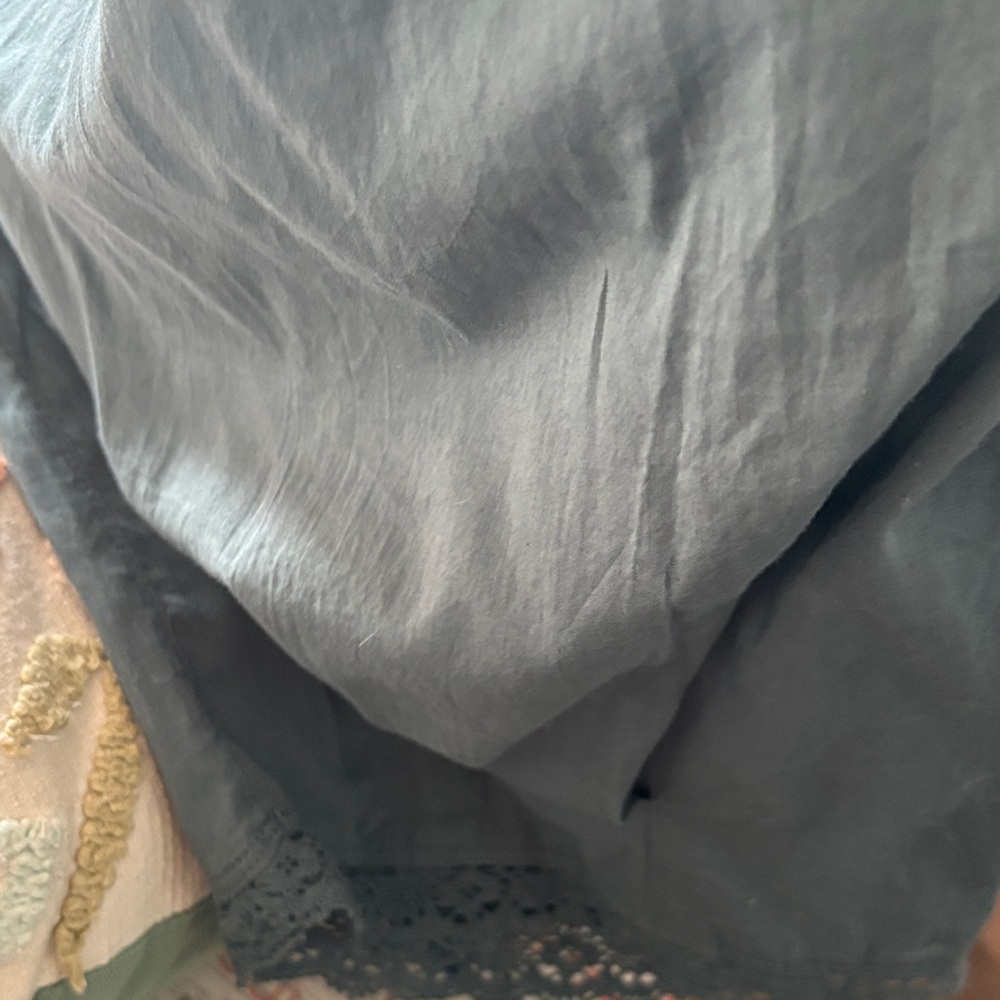 Free People Olive Green Wide-Leg Pants - Picture 6 of 7